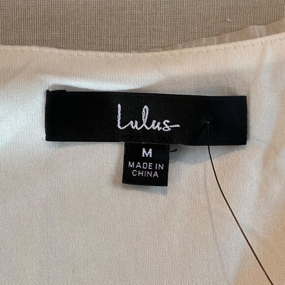 Lulu's Chiffon Tiered Midi Dress White V Neck Wedding Bridal Prom - Picture 6 of 10